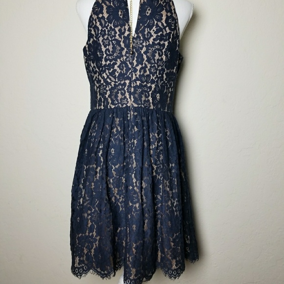 Eliza J Halter Shirred Necklace Dress - Picture 6 of 8